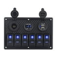 thumbnail image 1 of Waterproof Gang Rocker Switch Panel for Marine Boat Car Light, 1 of 6