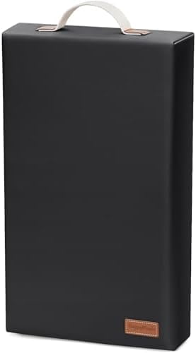 Waterproof Garden Kneeling Pad - 2" Thick Soft Foam Kneeling Mat for Gardeners with Handle & Removable Cover, Knee Support for Bathing, Black