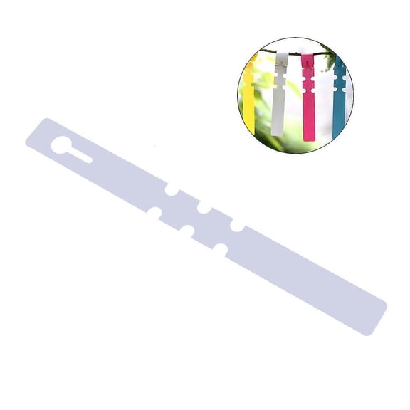 Waterproof Garden Labels PVC Plant Tree Tags Reusable Wrap Around Hanging Tags Botanical Garden Gardening 21.00X2.00X0.07cm White 100Pcs