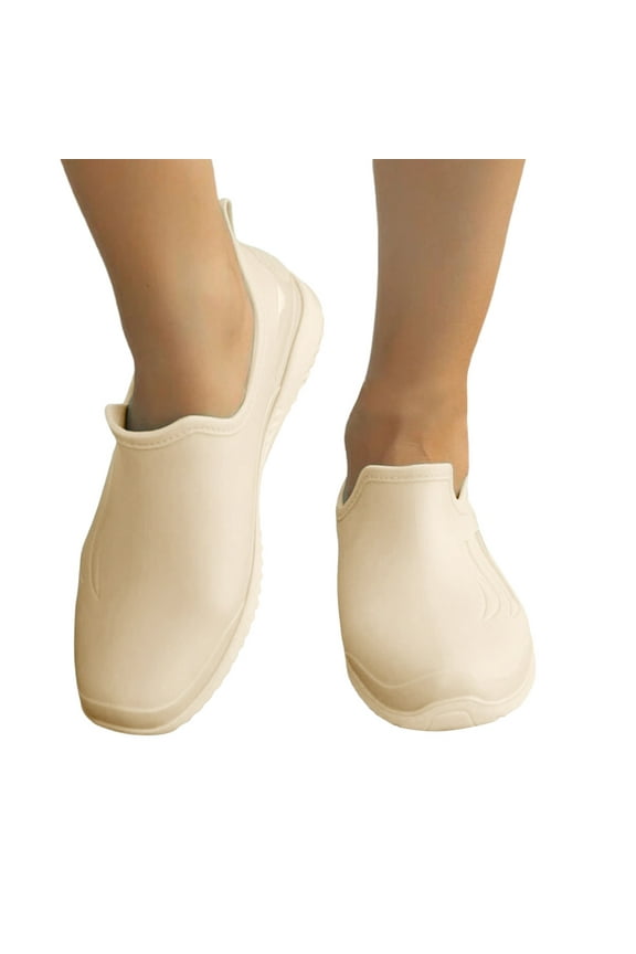 Waterproof Garden Shoe for Women Outdoor Slip On Rain Boots Rubber Rain Shoes Non Slip Short Ankle Booties