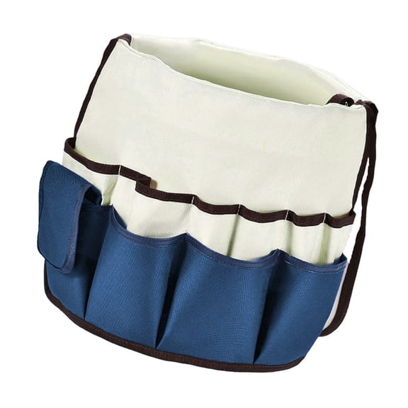 Waterproof Garden Tool Organizers Bucket with Side Pockets Foldable Bucket Tool Bag Organizers for Lawns/Yard