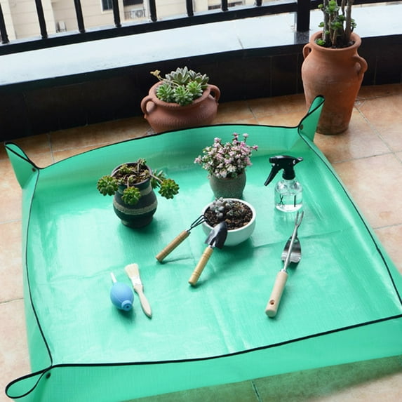 Waterproof Gardening Plant Repotting Mat for Transplanting & Potting Soil Mess Control Portable Plant Potting Tray Succulent Plant Mat Indoor Gardening Tools Gardener Gifts