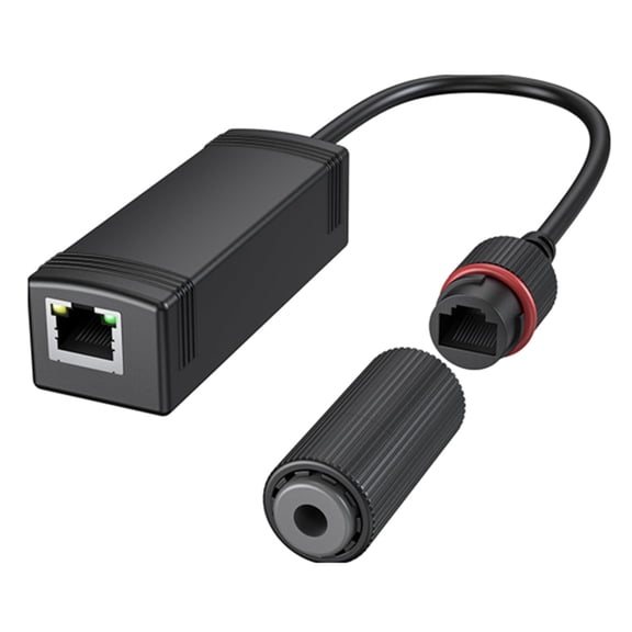 Waterproof Gigabit 48V to 24V PoE Converter, IEEE802.3 Af/At,100/1000Mbps PoE to 24V Adapter for Power Passive 24V Board