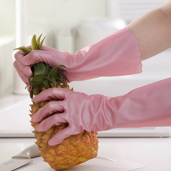 Waterproof Gloves for Kitchen,Gardening,and Housework - Assorted Colors,Easy to Clean,Durable Protective Gloves for Home,Office,Restaurant,Hotel Use for Dishwashing,Pet Care,Car Washing Pink