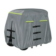 Che Yi Bao Gray Waterproof Golf Cart Cover, 95" x 48"x 66", 420D Heavy Duty Marine Grade Fabric Oxford Fit for 4 Passengers 2 Passengers Club Car/EZGO
