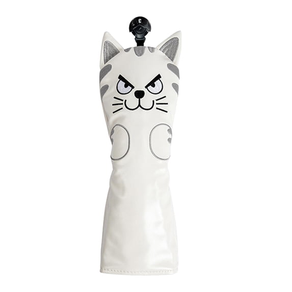 Waterproof Golf Head Covers, PU Leather Mallet Putter , Golf Cue Protector, Putter Headcover for Outdoor Sports Golfer, Professionals UT Wood Cue White