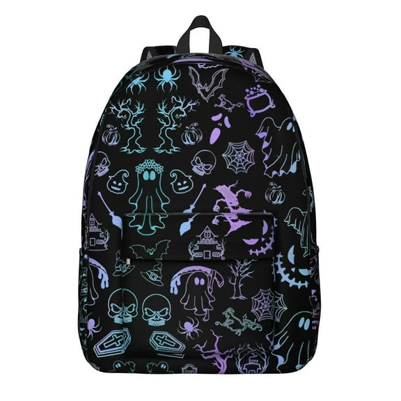 Waterproof Gothic Astral Backpack, Durable School Bag Featuring Cosmic Eclipse and Lunar Constellation Design
