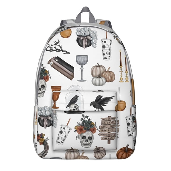 Waterproof Gothic Astral Backpack, Durable School Bag Featuring Cosmic Eclipse and Lunar Constellation Design