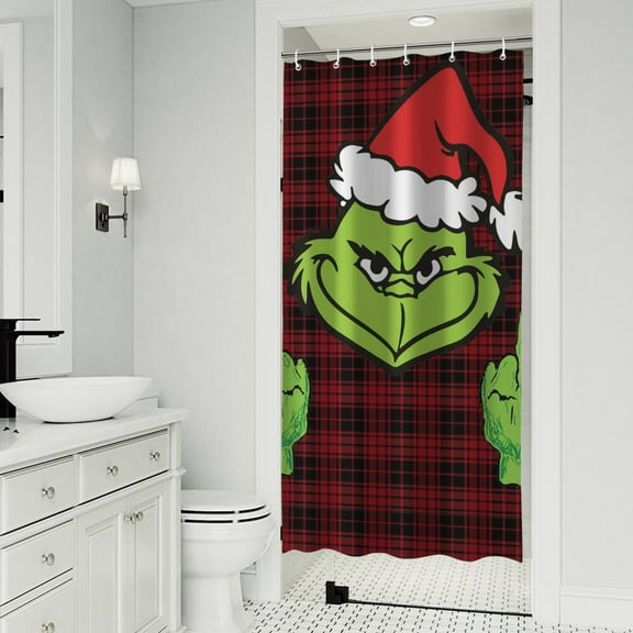 Waterproof Shower Curtain 36x72 Inch Polyester Unique Shower Curtain for Bathroom Hotel Home Bathtub Accessories Decor with 7 Plastic Hooks