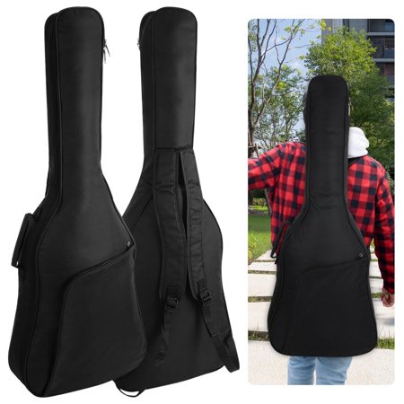 Waterproof Guitar Bag, 38in / 39in Acoustic Guitar Gig Bag, 0.4in Padded Guitar Backpack with Dual Adjustable Shoulder Straps and Pocket, Universal Electric Classical Guitar Case