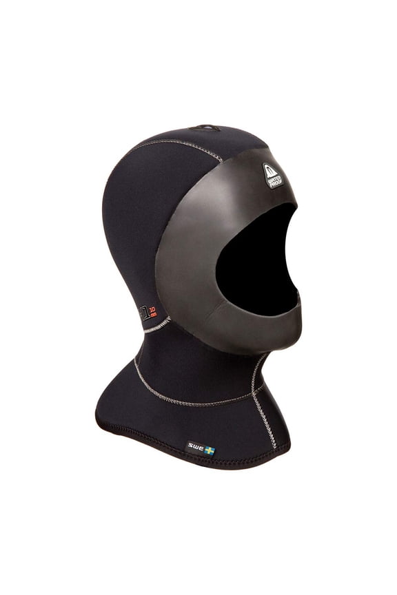 H1 5/10mm Sandwich Faceseal Polar Evo Hood, X-Small (Black, X-Small)