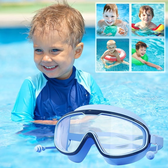 Waterproof HD Kids Swim Goggles, Clear Vision Anti-Fog Goggles for Boys and Girls