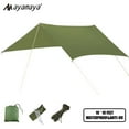 thumbnail image 1 of Waterproof Hammock Rian Fly, AYAMAYA Outdoor 10*10 Feet Hammock Tarp, Lightweight 210T Polyester Anti-UV Tent Cover Rainfly for Camping Backpacking Hiking,Canopy(Green), 1 of 7