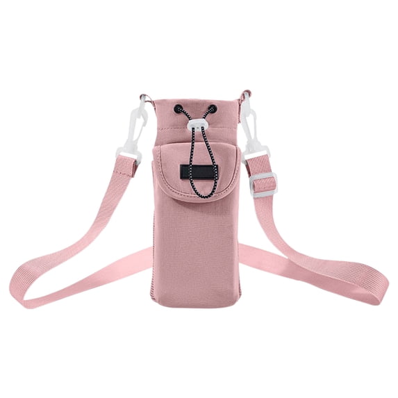 Waterproof Handheld Water Bottle Bag Insulation Sleeve - Portable Cup Storage with Front Pocket for Hiking Sports and Daily Commutes