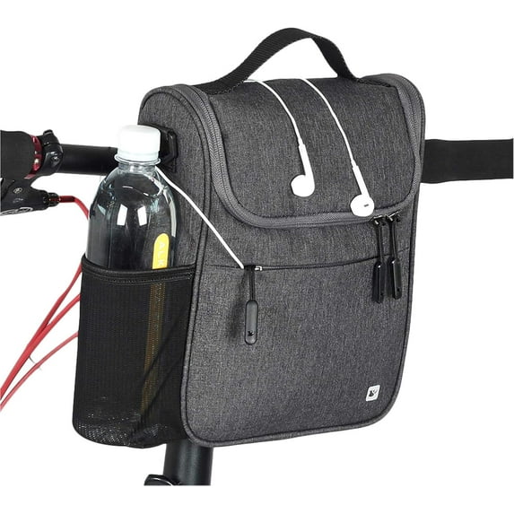 Waterproof Handlebar Bag for Bike - Cycling Front Storage Basket Bags Multipurpose Shoulder Pack Canvas Handbags with Rain Cover