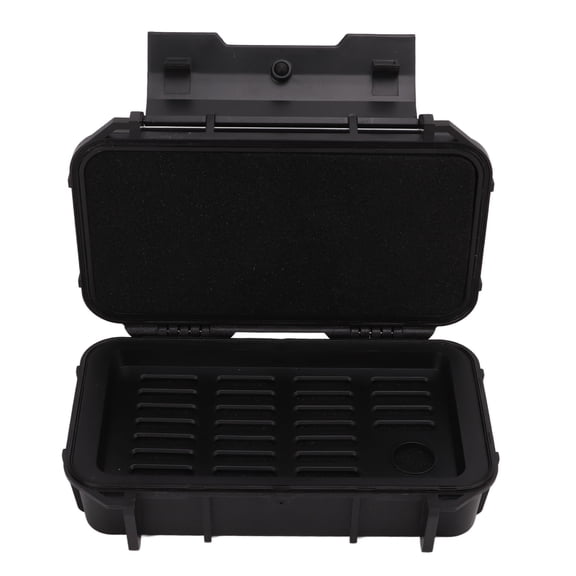 Waterproof Hard Carry Case, ABS Plastic Storage Toolbox Sealed With Sponge For Outdoor Double Waterproof Box, Black