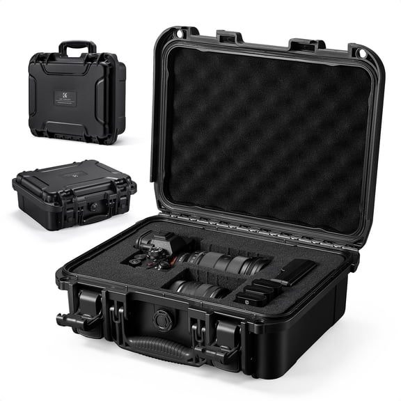 Waterproof Hard Case, Portable Protective Camera Case, Customizable Foam Case Fit Use of Camera, Drones, Equipments -13.5x11.4x5.3inch