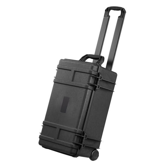 Waterproof Hard Case with Wheels, IP67 Protective Dry Box with Pre-Cut Foam and Retractable Handle for Camera Travel