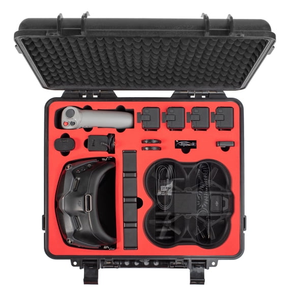 Waterproof Hard Shell Carrying Case for DJI Avata with Goggles 2 and FPV Goggles V2 Compact High-Capacity Shockproof Portable Storage Box with Handle