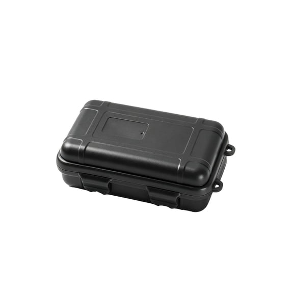 Waterproof Hard Storage Case 5.12 X 3.15 X 1.57 Inches Plastic Protective Box With Double Sided Foam Black
