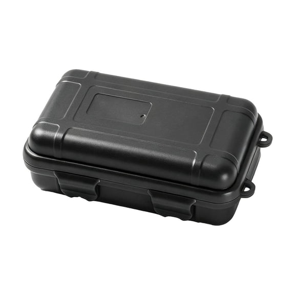 Waterproof Hard Storage Case 5.12 X 3.15 X 1.57 Inches Plastic Protective Box With Double Sided Foam Black