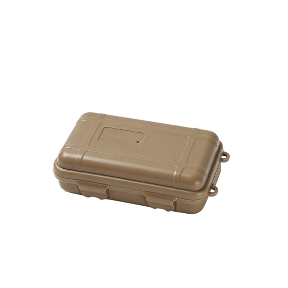 Waterproof Hard Storage Case 5.12 X 3.15 X 1.57 Inches Plastic Protective Box With Double Sided Foam Khaki