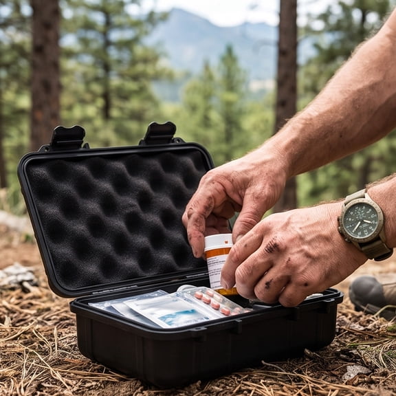 Waterproof Hard Storage Case, Shockproof Protective Box with Double Sided Foam for Tools Electronics Camping Gear