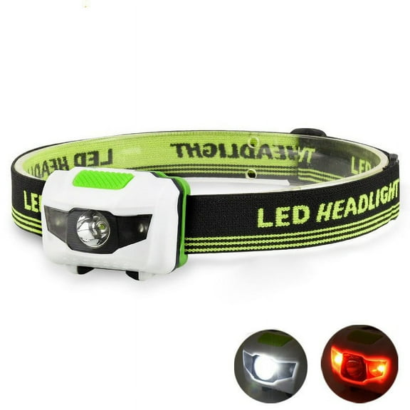 Waterproof Headlight Super Bright Head Torch Led Headlamp Flashlight Red+White 2 Modes Portable Hunting Head Torch Lantern