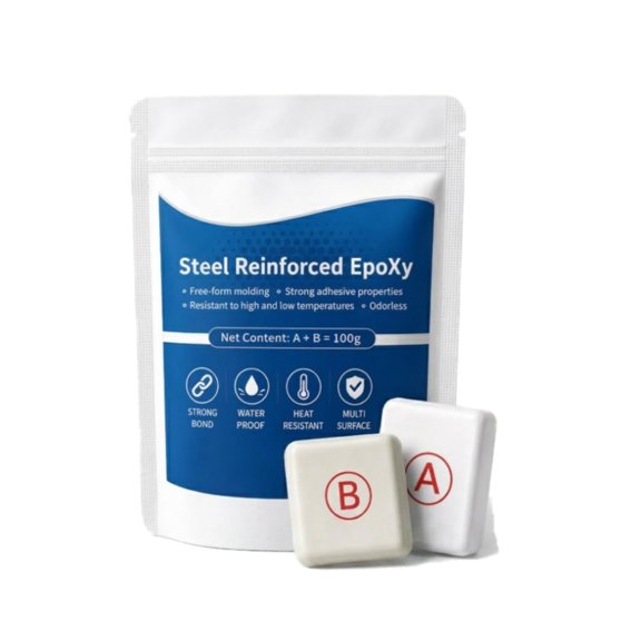 Waterproof Heat Resistant Epoxy Putty Repair 100g, High Strength Two Component AB Putty for Metal Wood Ceramic PVC Concrete