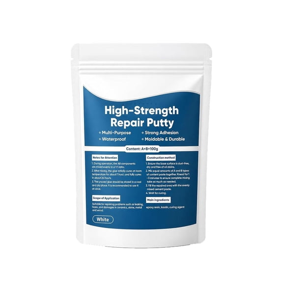 Waterproof Heat-Resistant Epoxy Putty Repair,100g Quick-Repair AB, High-Strength Two-Component Epoxy Putty Waterproof,Heat Resistant Cures in 24 Hours, 1Pcs