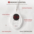 thumbnail image 1 of Waterproof Heated Mattress Pad with Dual Control, 9 Heat Settings & Auto Off Timer for CA  Bed, 1 of 7