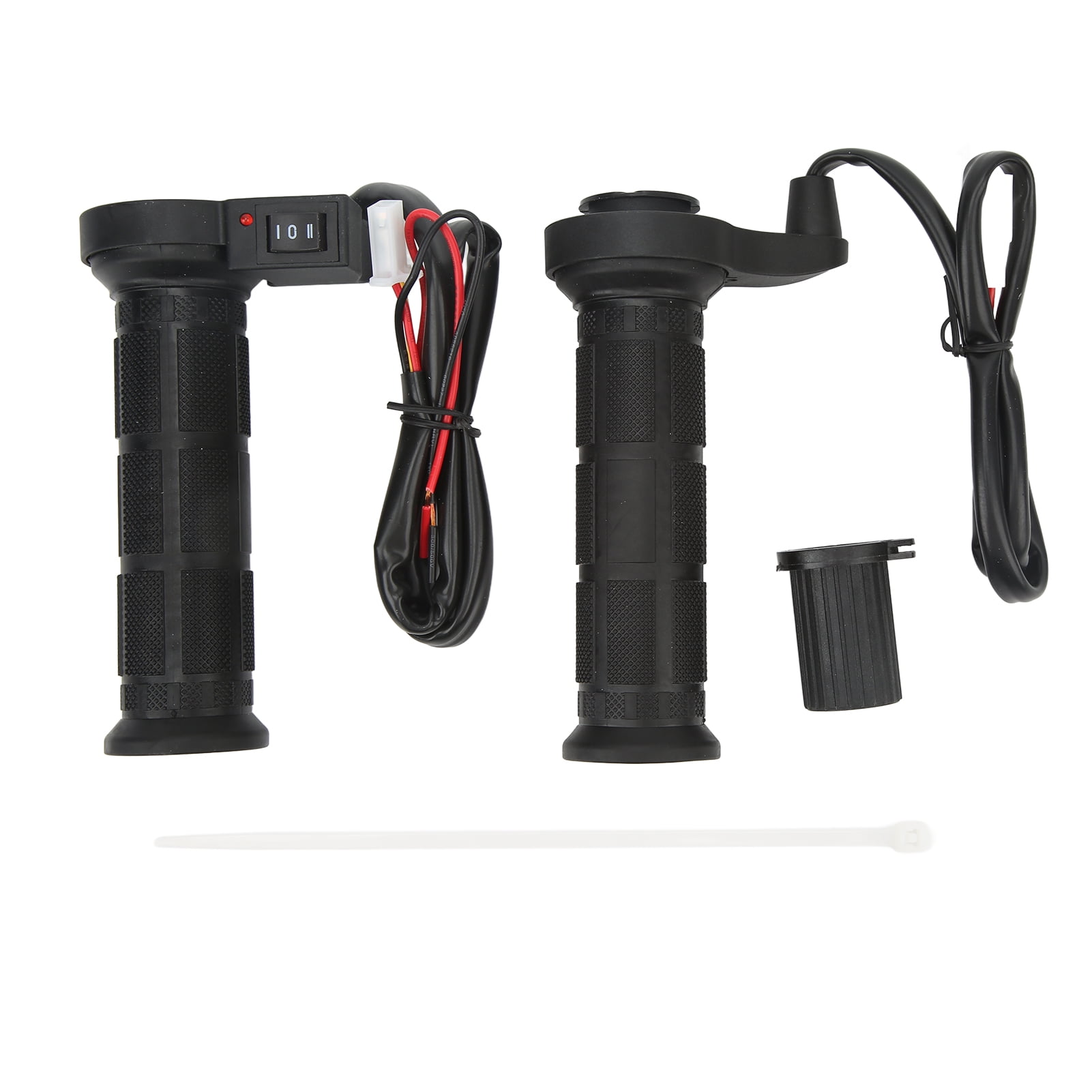 Waterproof Heated Motorcycle Grip Pads, 12V Atv Handlebar Warmers, 3-Level Adjustable Temperature, Quick Heating