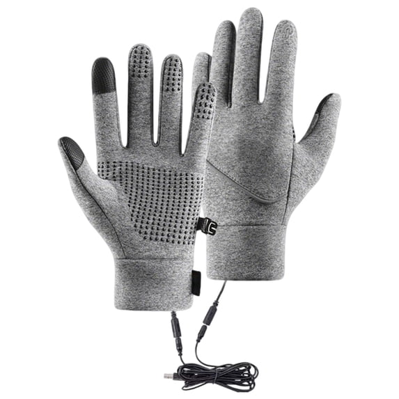Waterproof Heated Winter Gloves for Men & Women - USB Heating, 3 Heat Settings, Touch Screen for Outdoor Work, Skiing & Cycling (Not Rechargeable)