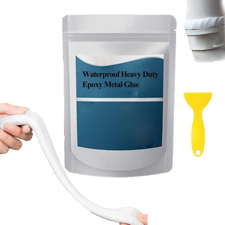Waterproof Heavy Duty Epoxy Metal Glue, Plastic Steel Mud Iron Glue, Heavy-Duty Iron Mud Adhesive for Pipes, Wall Holes, Wood, Plastic, DIY Sealing and Bonding Projects