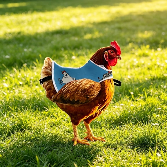 Waterproof Hen Saddle for Chickens Ducks Geese – Adjustable Protective Pinafore Vest for Plume Protection, Anti Pecking Cape for Backyard Flock, Soft Breathable Fabric