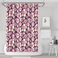 thumbnail image 1 of Waterproof Hibiscus Tea Flowers Shower Curtain 72x72 Inch Boho Style Polyester Unique Shower Curtain for Bathroom Hotel Home Decor with 12 Plastic Hooks, 1 of 5