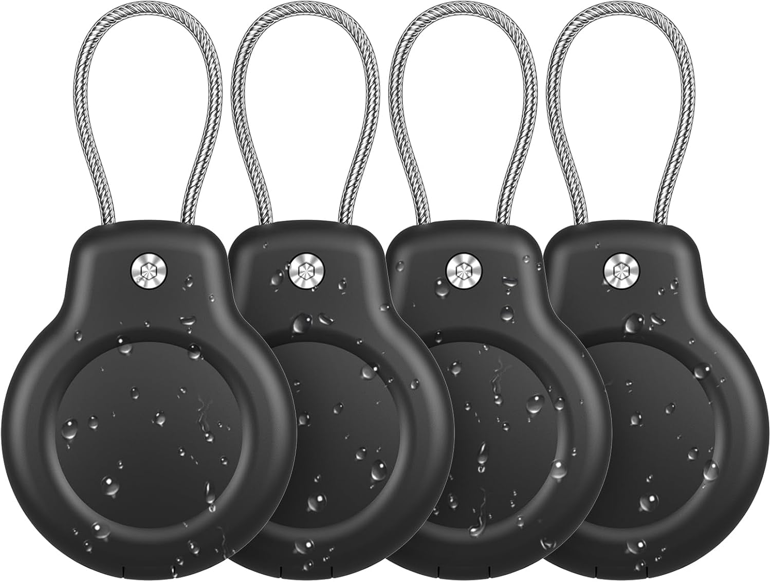 Apple AirTag 4パック & JETechケース 4-Pack AirTag Case with