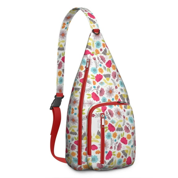 Waterproof Hiking Backpack Sling Bag for Women – Fashionable Lightweight Crossbody Bag with Adjustable Strap, Chic Retro Geometric Chest Bag for Travel, Outdoor Adventures & Everyday Use