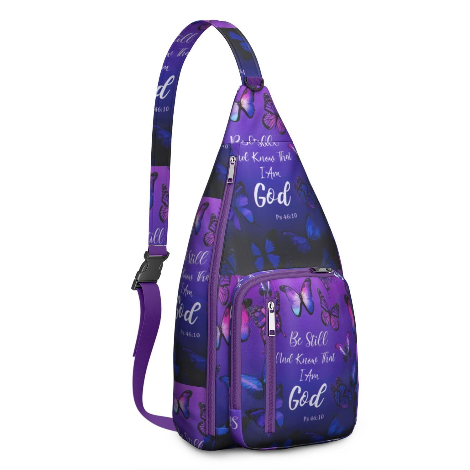 Waterproof Hiking Backpack Sling Bag for Women – Lightweight Crossbody Bag with Adjustable Strap, Multipurpose Butterfly Pattern Chest Bag for Travel & Outdoor Adventures – Aesthetic Floral Design
