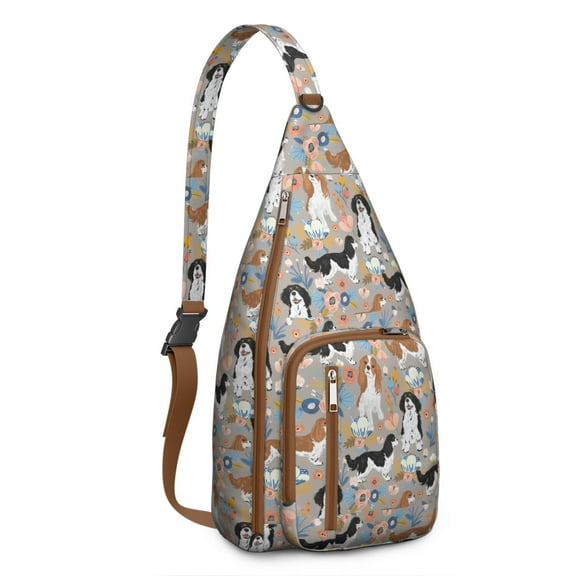 Waterproof Hiking Backpack Sling Bag for Women – Lightweight Crossbody Bag with Adjustable Strap, Multipurpose Chest Bag with Cute Paw Print for Travel & Outdoor Adventures – Dog Lover Gift