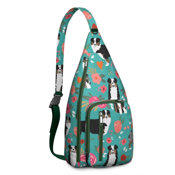 Waterproof Hiking Backpack Sling Bag for Women – Lightweight Crossbody Bag with Adjustable Strap, Multipurpose Chest Bag with Cute Paw Print for Travel & Outdoor Adventures – Dog Lover Gift