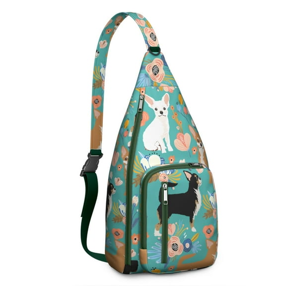 Waterproof Hiking Backpack Sling Bag for Women – Lightweight Crossbody Bag with Adjustable Strap, Multipurpose Chest Bag with Cute Paw Print for Travel & Outdoor Adventures – Dog Lover Gift