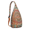 thumbnail image 1 of Waterproof Hiking Backpack Sling Bag for Women – Lightweight Crossbody Bag with Adjustable Strap, Multipurpose Chest Bag for Travel & Outdoor Adventures – Mandala Zen Geometric Design, 1 of 1