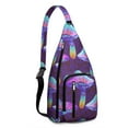 thumbnail image 1 of Waterproof Hiking Backpack Sling Bag for Women – Lightweight Crossbody Bags with Adjustable Strap, Multipurpose Chest Bag for Travel, Outdoor Adventures & Everyday Use – Boho Vintage Mushroom Design, 1 of 4