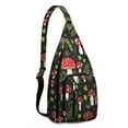 thumbnail image 1 of Waterproof Hiking Backpack Sling Bag for Women – Lightweight Crossbody Bags with Adjustable Strap, Multipurpose Chest Bag for Travel, Outdoor Adventures & Everyday Use – Boho Vintage Mushroom Design, 1 of 4