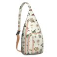 thumbnail image 1 of Waterproof Hiking Backpack Sling Bag for Women – Lightweight Crossbody Bags with Adjustable Strap, Multipurpose Chest Bag for Travel, Outdoor Adventures & Everyday Use – Boho Vintage Mushroom Design, 1 of 4