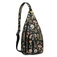 thumbnail image 1 of Waterproof Hiking Backpack Sling Bag for Women – Lightweight Crossbody Bags with Adjustable Strap, Multipurpose Chest Bag for Travel, Outdoor Adventures & Everyday Use – Boho Vintage Mushroom Design, 1 of 4