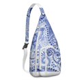 thumbnail image 1 of Waterproof Hiking Sling Backpack for Women – Lightweight Crossbody Bag with Adjustable Strap, Chest Bag for Travel & Outdoor Adventures – Paisley Boho Vintage Floral, Chic Retro Design, 1 of 4