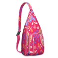thumbnail image 1 of Waterproof Hiking Sling Backpack for Women – Lightweight Crossbody Bag with Adjustable Strap, Chest Bag for Travel & Outdoor Adventures – Paisley Boho Vintage Floral, Chic Retro Design, 1 of 4