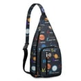 thumbnail image 1 of Waterproof Hiking Sling Backpack for Women – Lightweight Crossbody Bag with Adjustable Strap, Multipurpose Chest Bag for Travel & Outdoor Adventures – Galaxy Starry Night Space Design, 1 of 4